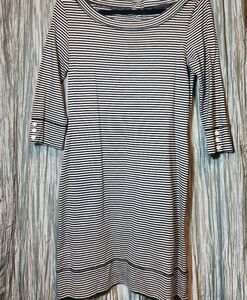 Banana Republic  Navy Blue Stripped Dress